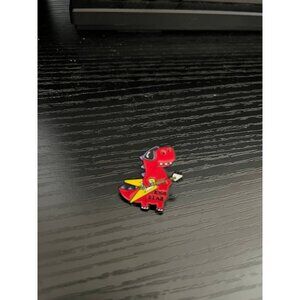 Enamel Pin dinosaur rock star